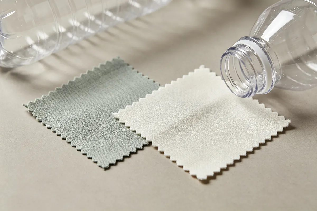 RPET recycled polyester fabric vs virgin polyester material comparison