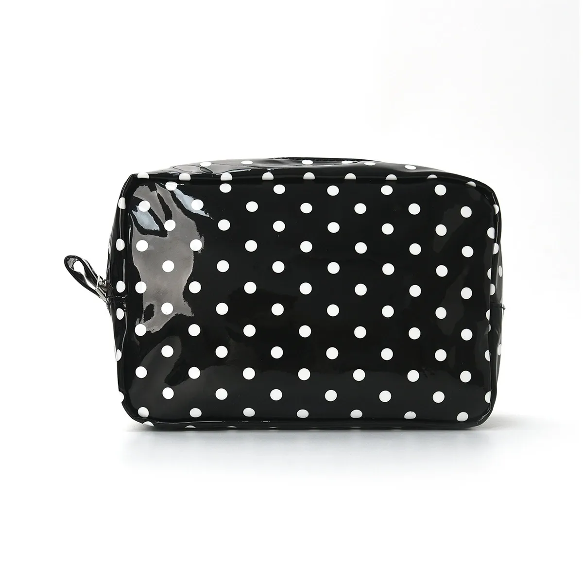 Custom Colorblock Polka Dot Water-Resistant Cosmetic Bag view 2