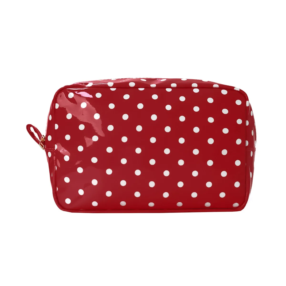 Custom Colorblock Polka Dot Water-Resistant Cosmetic Bag view 3