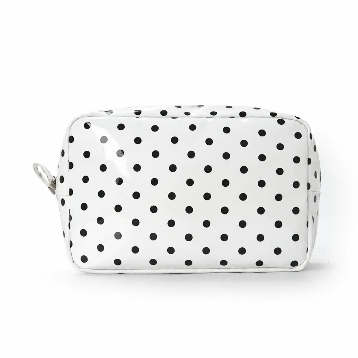 Custom Colorblock Polka Dot Water-Resistant Cosmetic Bag view 5