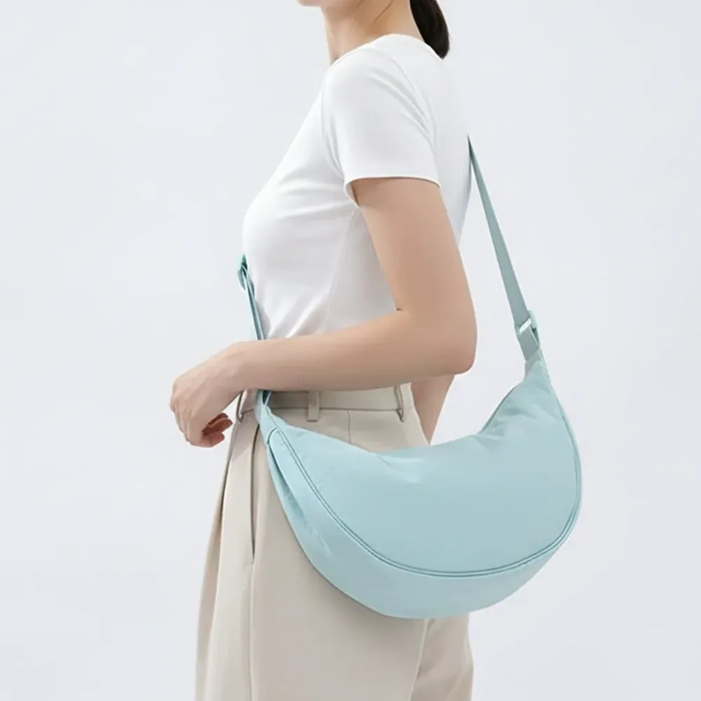 Lightweight nylon shell of the crossbody bag