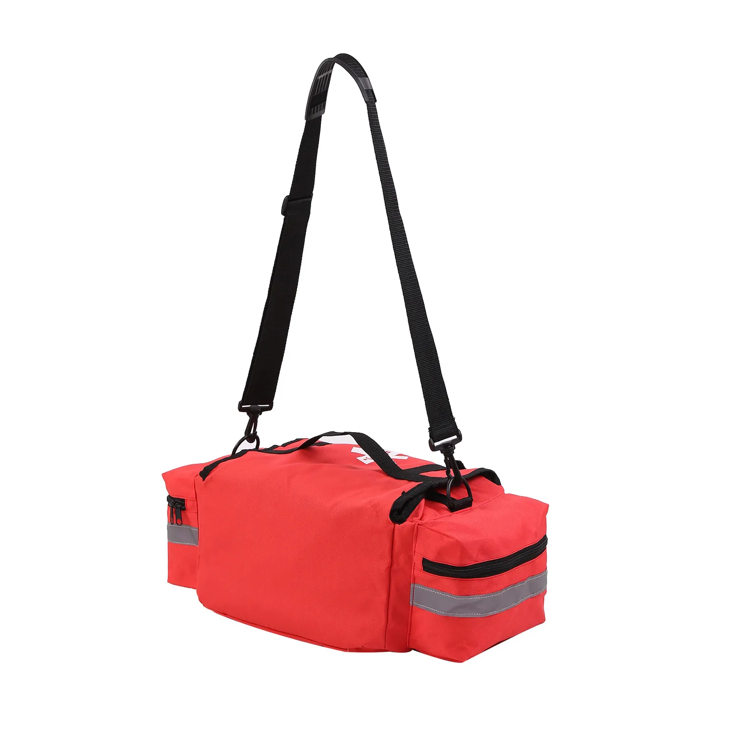 600D Oxford first aid bag showing zippered side pocket