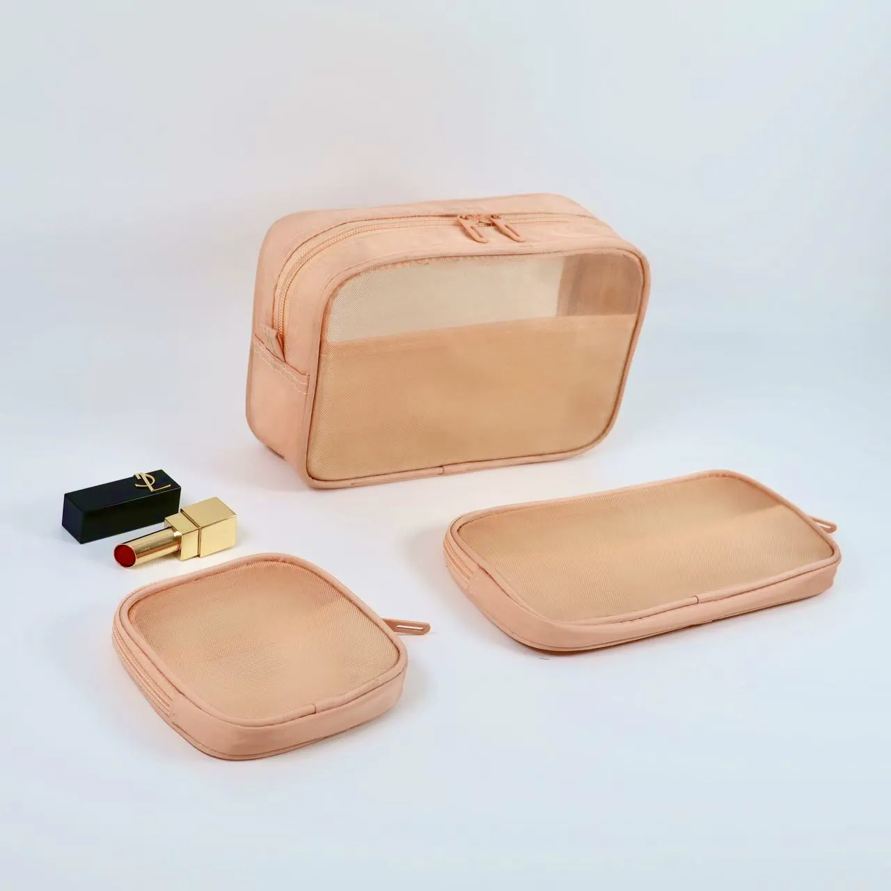 Custom Mesh Makeup Brush & Lipstick Organizer Set view 3