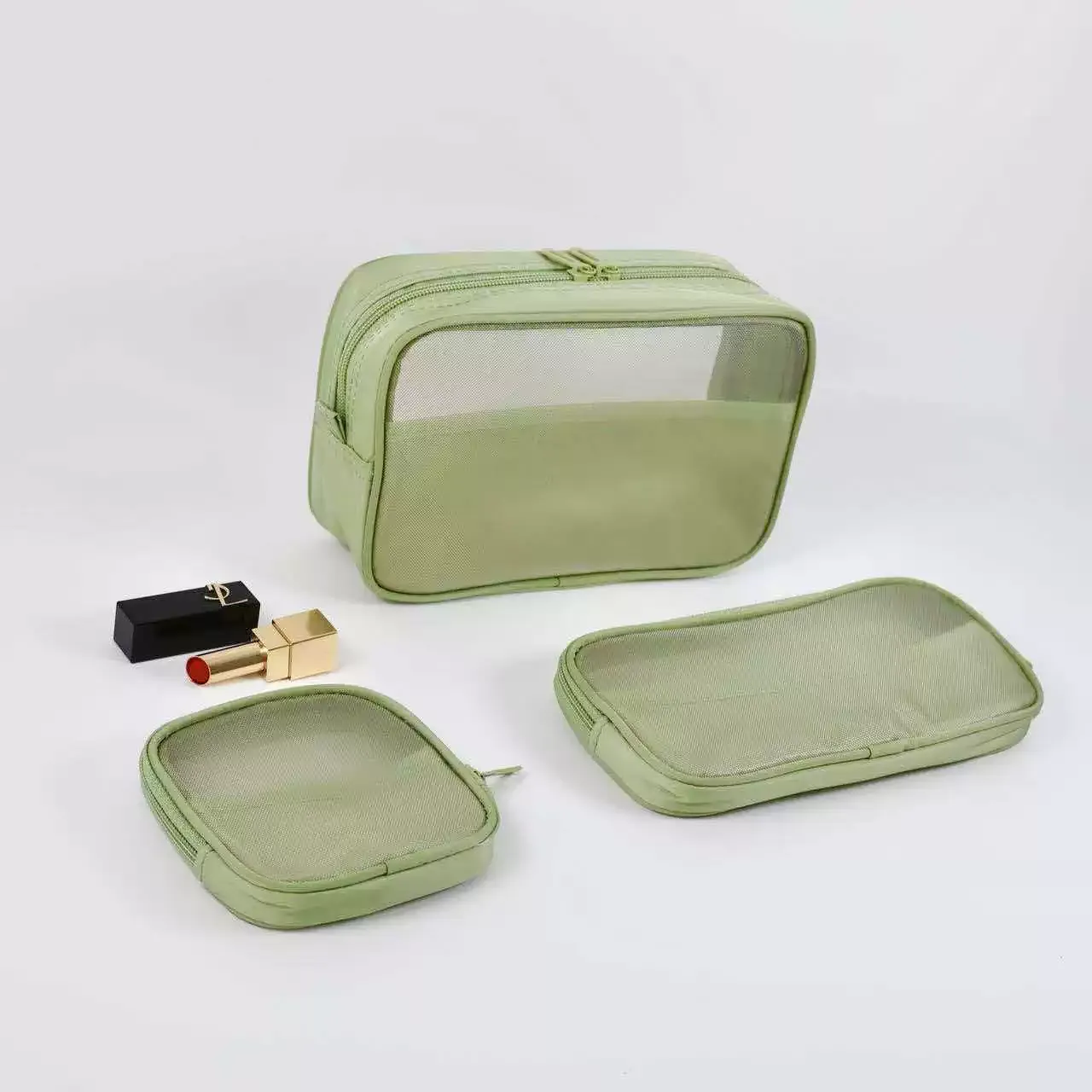 Custom Mesh Makeup Brush & Lipstick Organizer Set view 4