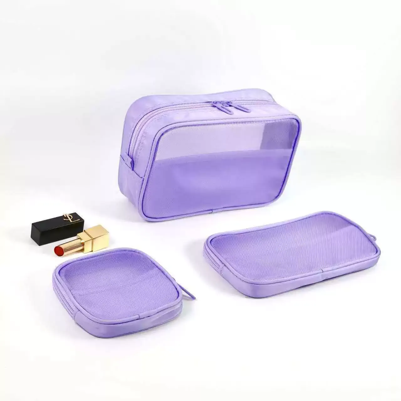 Custom Mesh Makeup Brush & Lipstick Organizer Set view 5