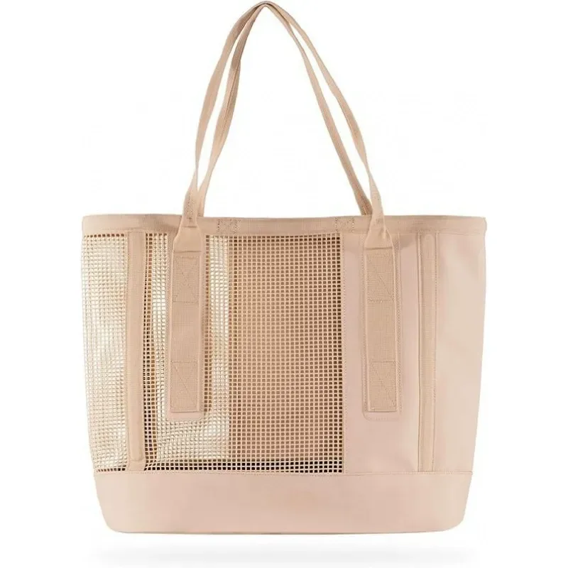 Waterproof mesh tote with hand strap