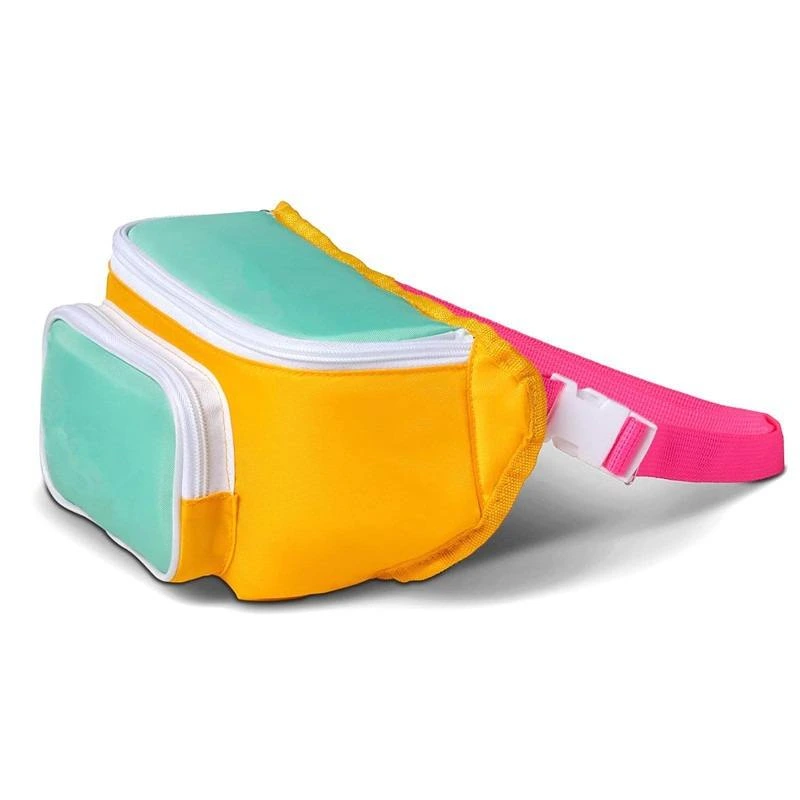 Large capacity cooler belt bag with wide-opening compartment for hiking