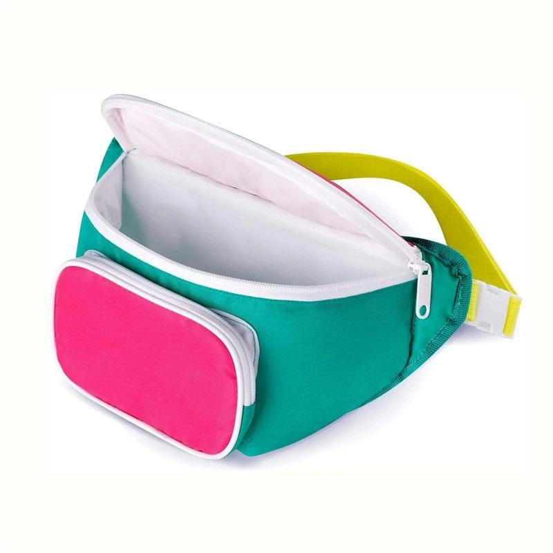 Portable insulated waist pouch for food and beverage storage