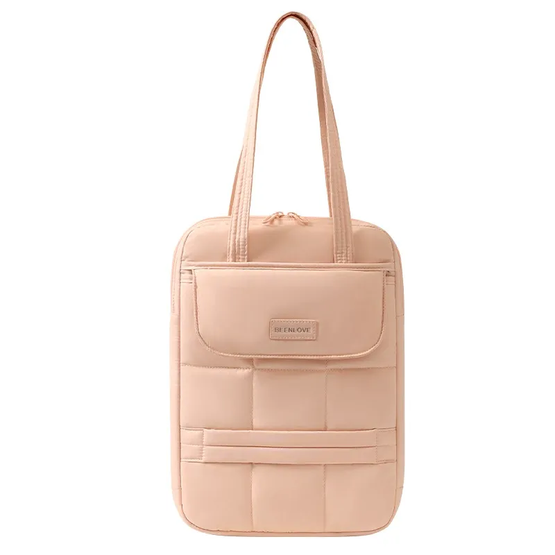 Light pink single shoulder laptop bag color option