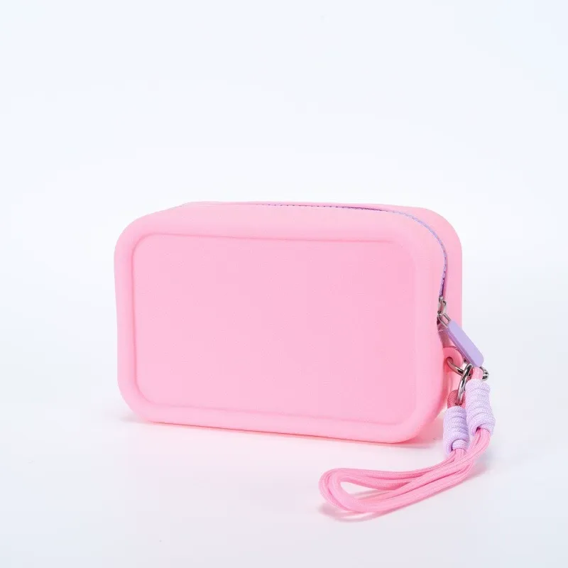 Custom Silicone Washable Travel Cosmetic Pouch view 1