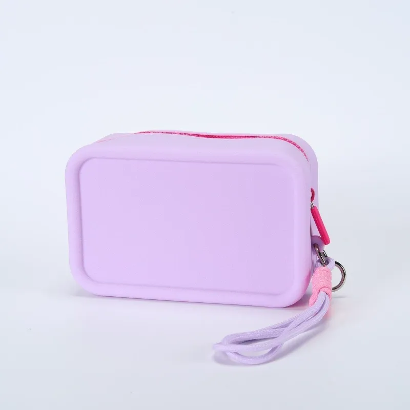 Custom Silicone Washable Travel Cosmetic Pouch view 2