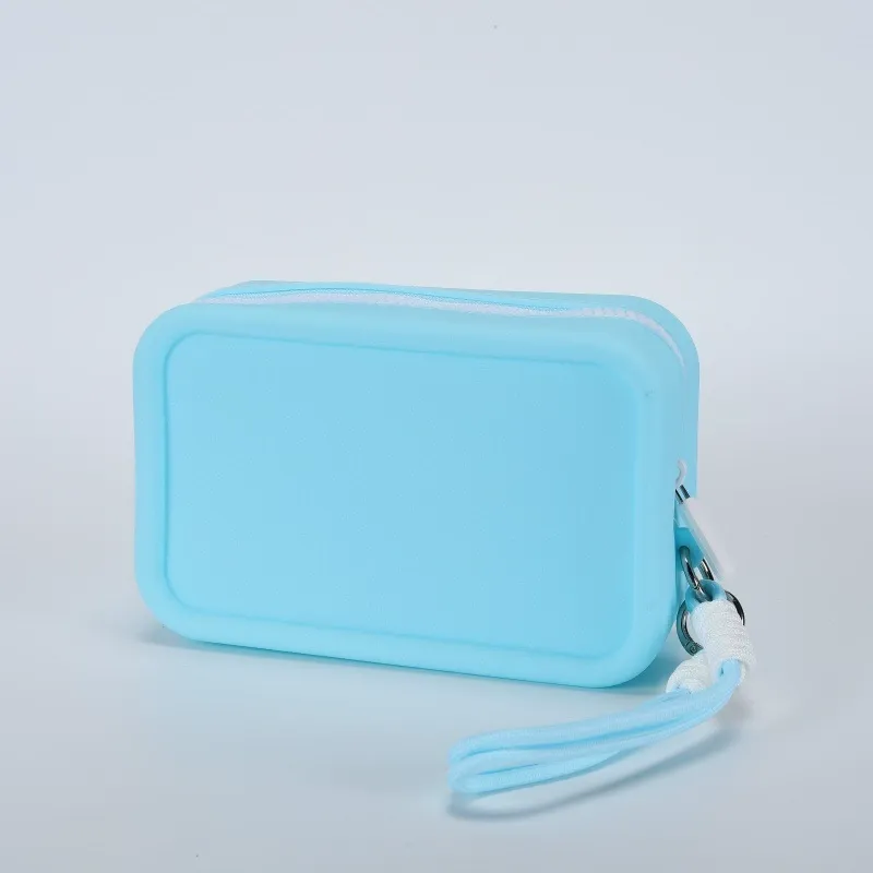 Custom Silicone Washable Travel Cosmetic Pouch view 3