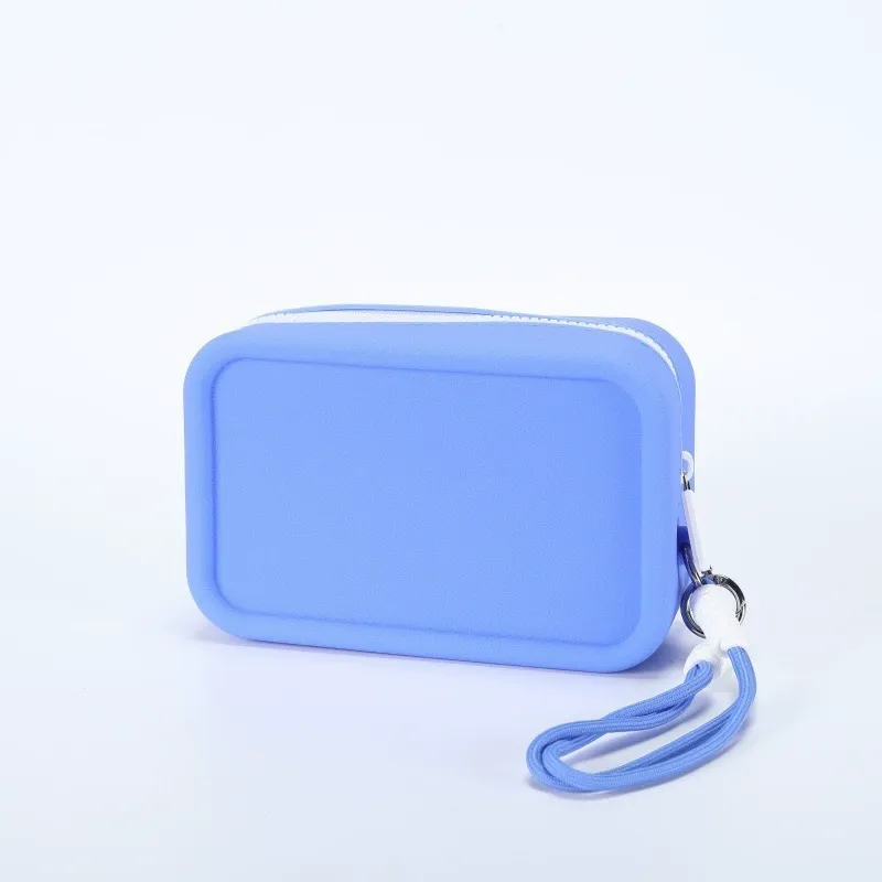 Custom Silicone Washable Travel Cosmetic Pouch view 4