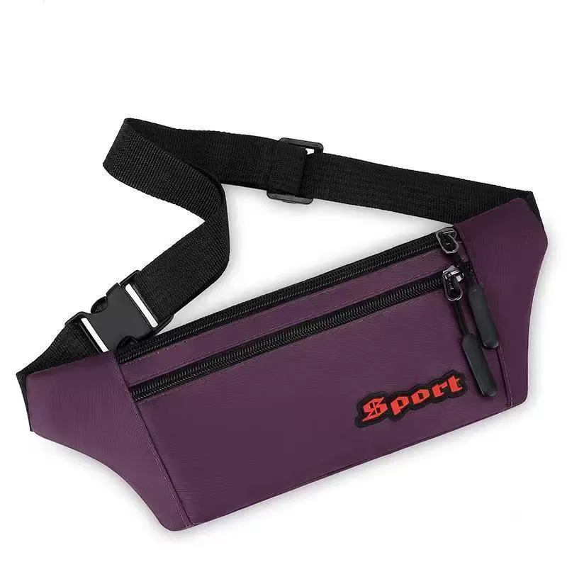 Wine red slim sport waist bag product shot
