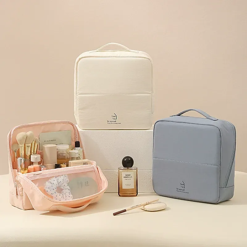 Portable brush organizer zipped shut for travel