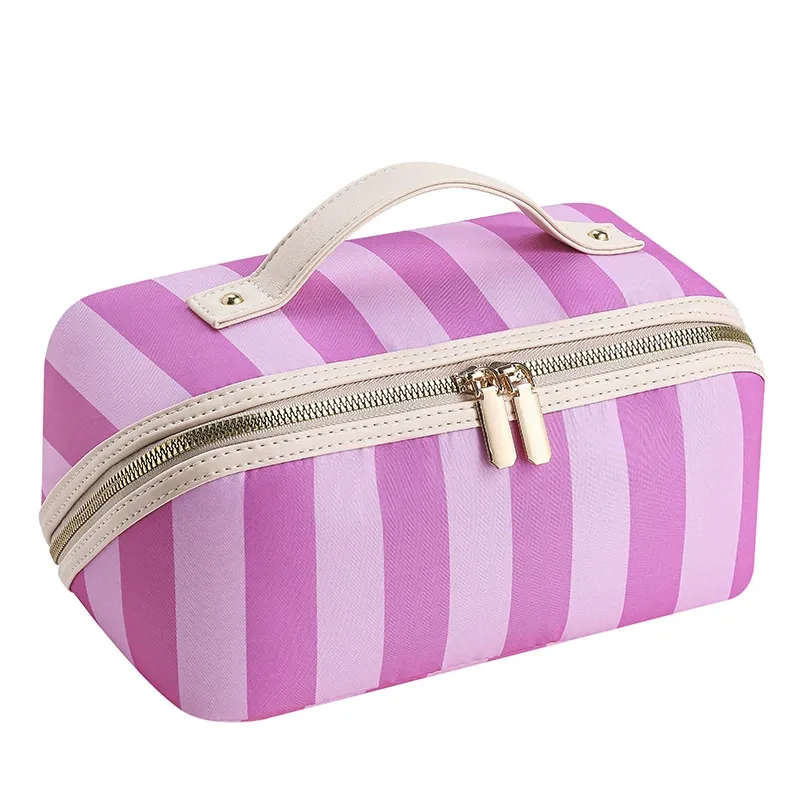 Custom Striped Pillow-Shape Toiletry Bag view 3