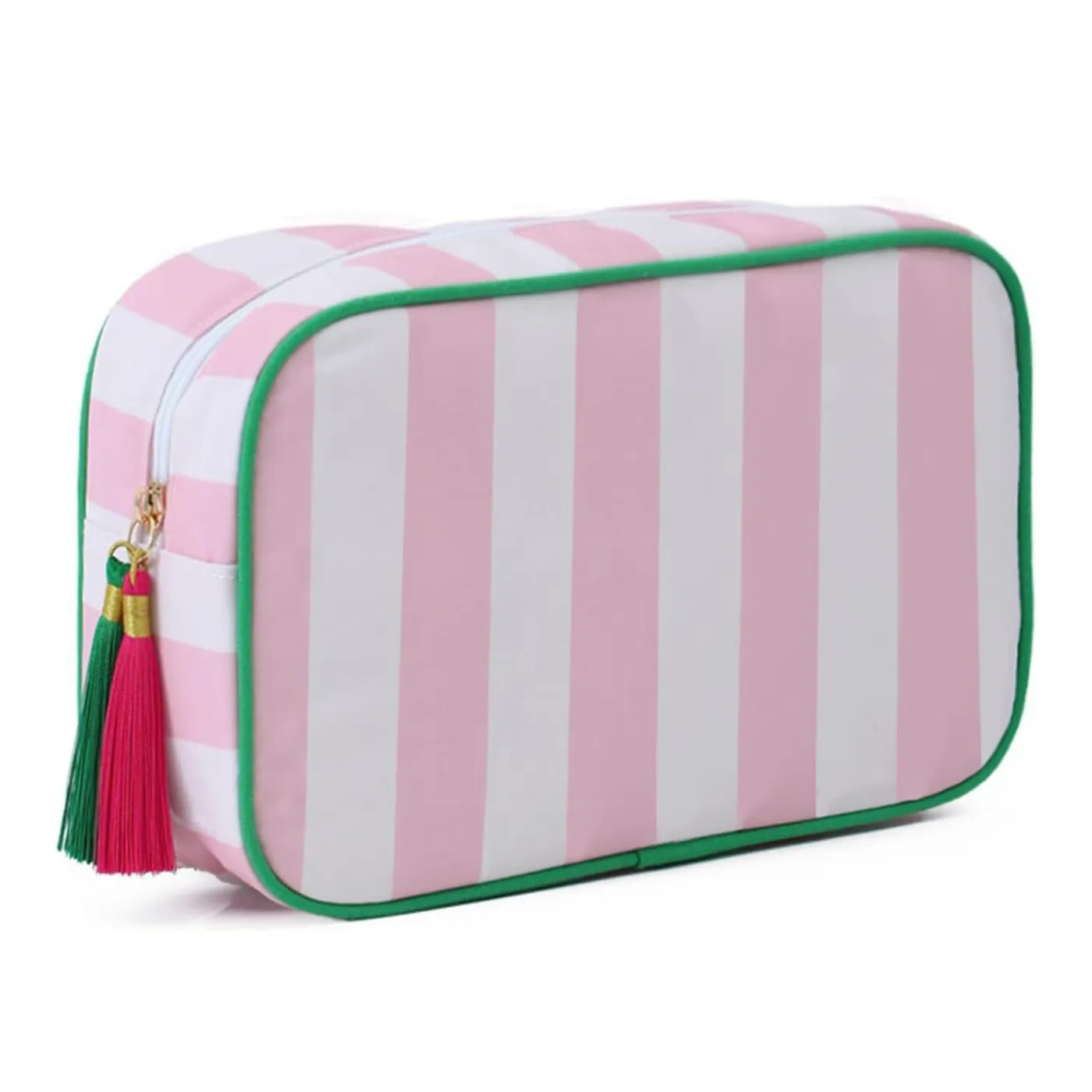 Transparent TPU pouch filled with beauty products and skincare items