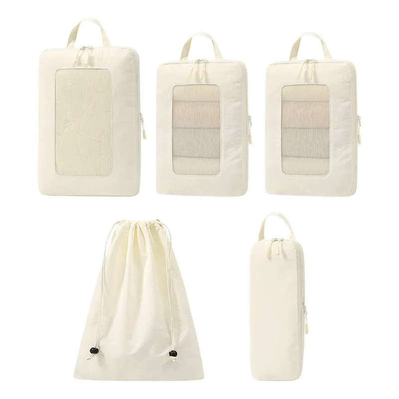 Custom Taslan Mesh Compression Travel Organizer Set view 5