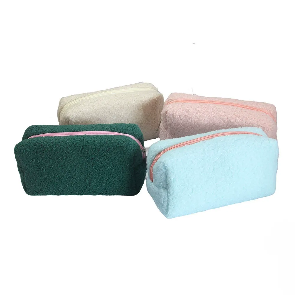 Custom Teddy Fleece Cosmetic & Stationery Pouch view 1
