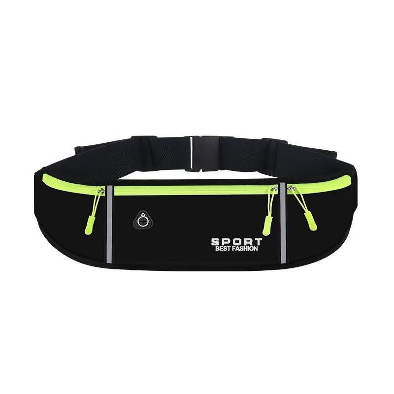 Custom water bottle running waist bag in green