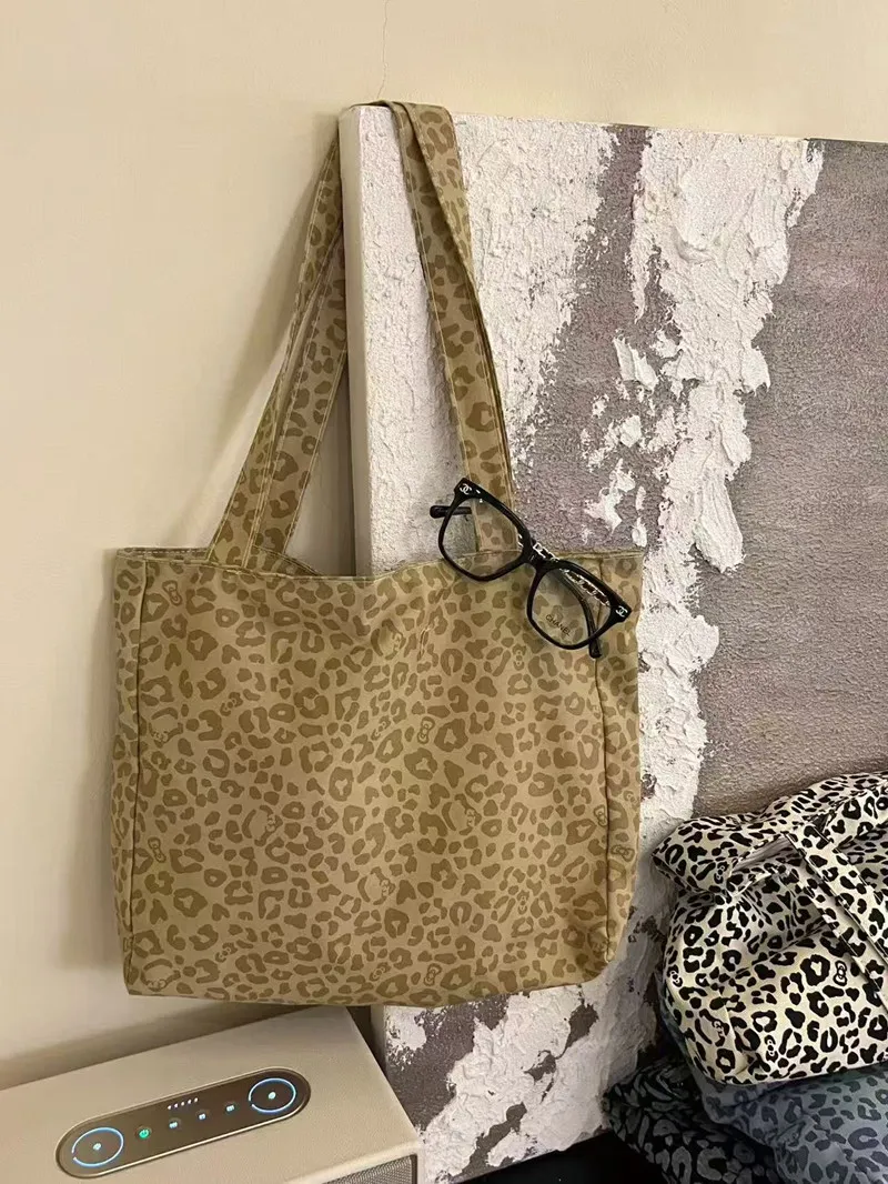 Close-up of 12oz canvas fabric with reactive dye leopard print
