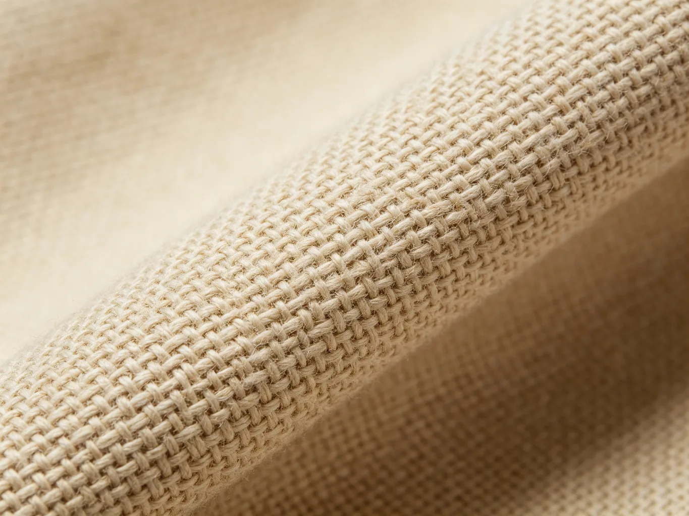 12oz cotton canvas fabric texture close-up, natural beige
