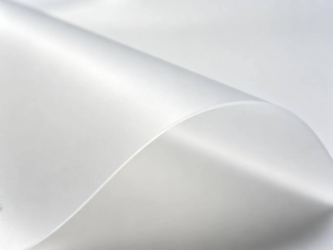 Food-grade PEVA EVA lining material close-up, frosted semi-translucent white