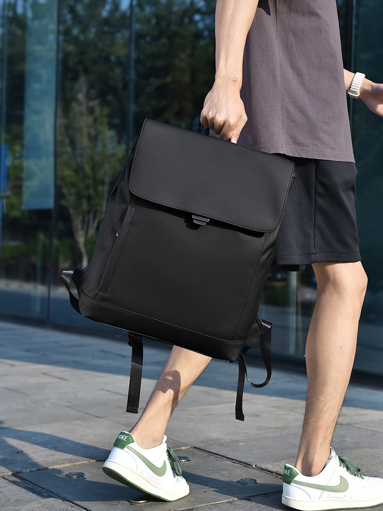 PU backpack showing sturdy build and waterproof material for business use.